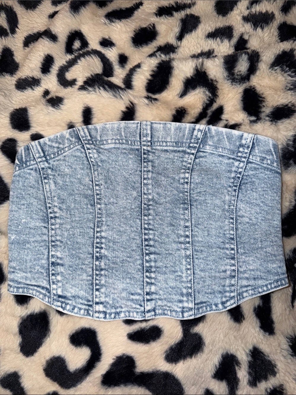 GB girls Light Blue Denim Corset Top